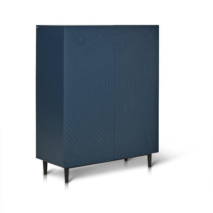 Jack small shoe cabinet - geometric - blue - Laura James