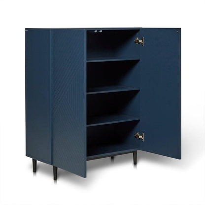 Jack small shoe cabinet - geometric - blue - Laura James