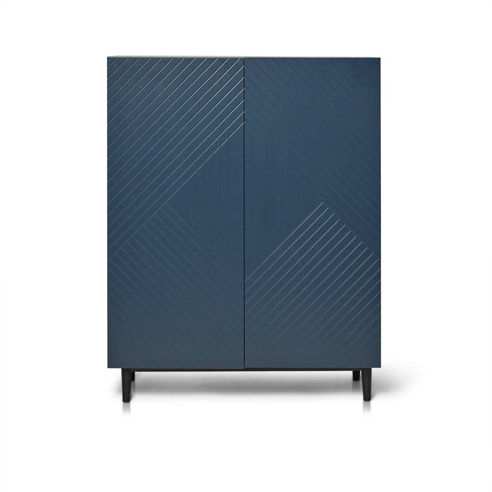 Jack small shoe cabinet - geometric - blue - Laura James