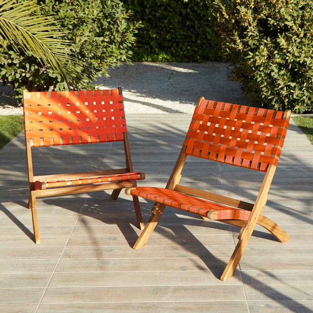 Kai Orange Folding Beach Chair