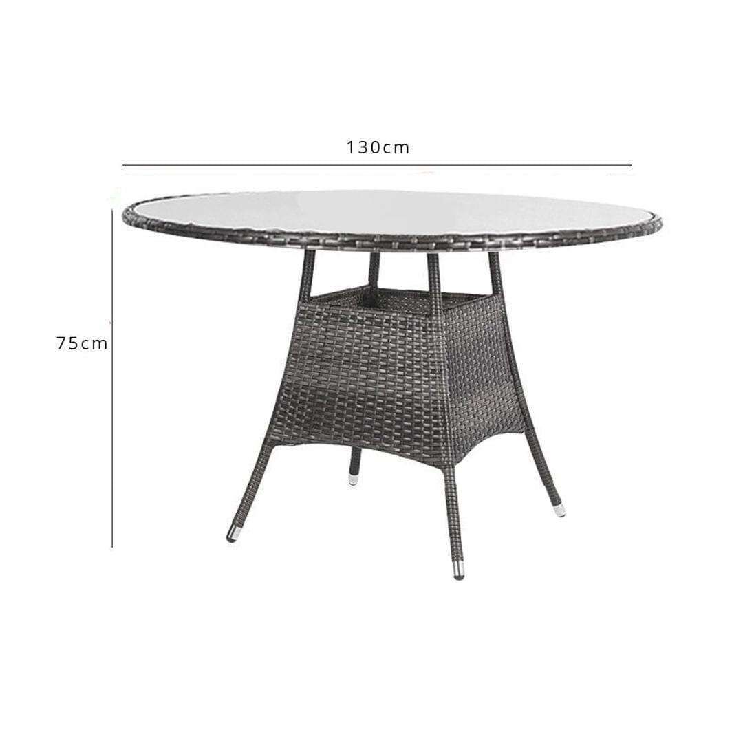 Outlet - Kemble 6 Seat Round Dining Table - Grey - Laura James