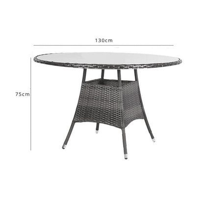 Outlet - Kemble 6 Seat Round Dining Table - Grey - Laura James