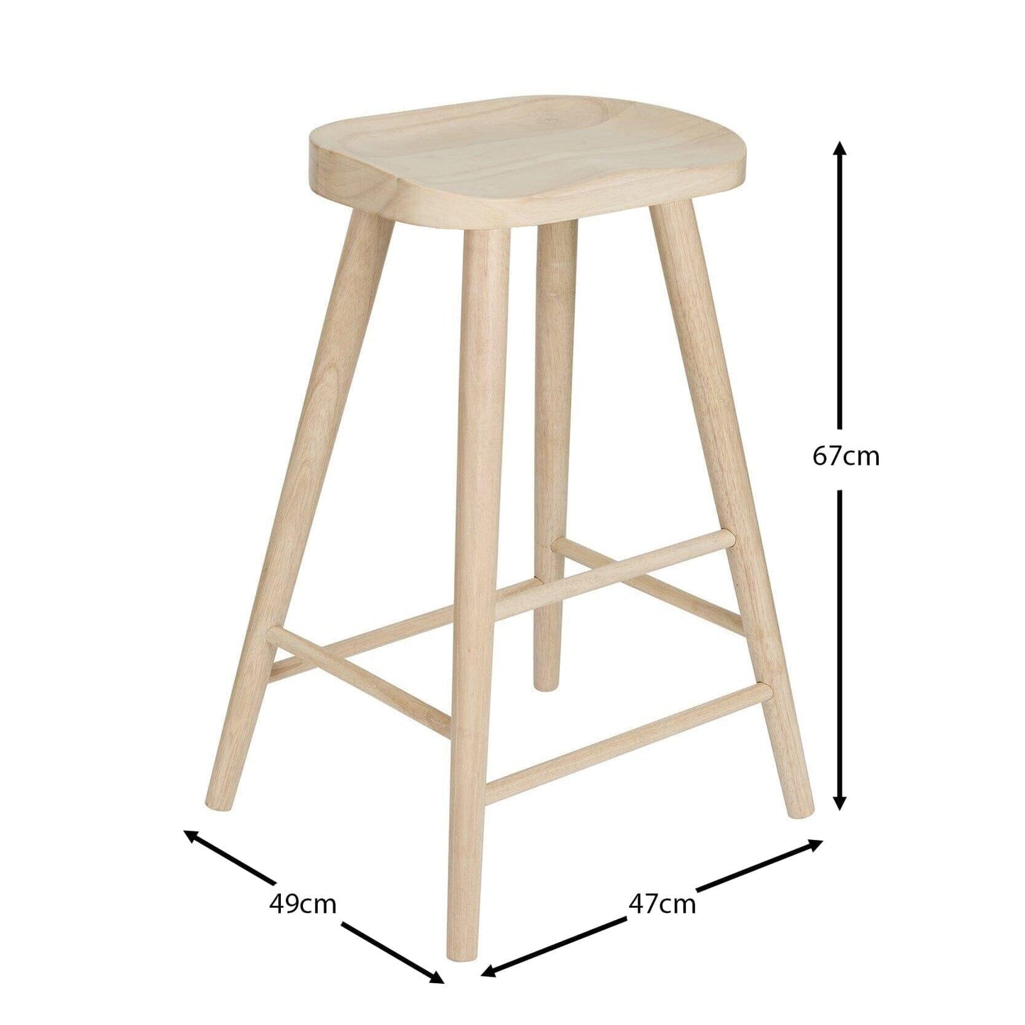 Silvester Bar Stool - Whitewash