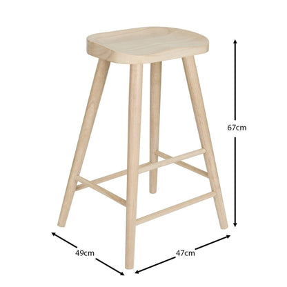 Silvester Bar Stool - Whitewash