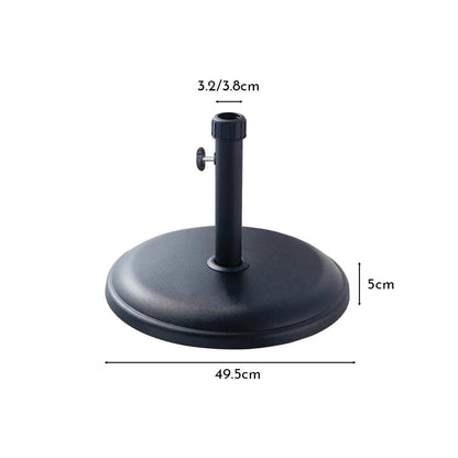 Parasol Base - Black 25Kg Polyconcrete