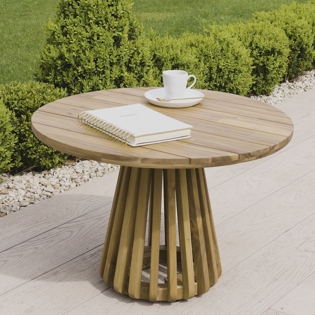 Willow Natural Wood Garden Coffee Table - Laura James