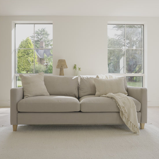 Ava 3 Seater Sofa - Beige - Laura James