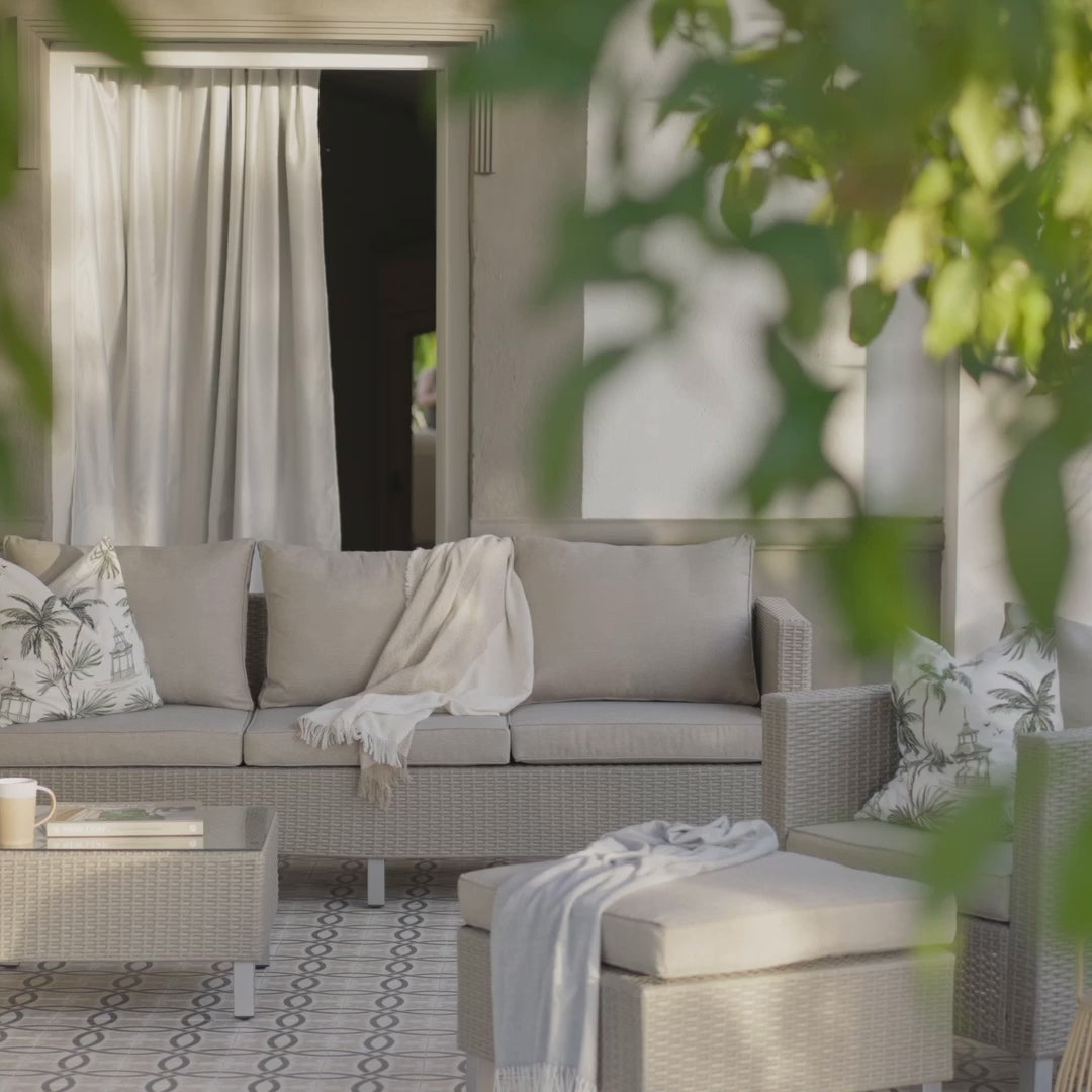 Aria Rattan 4-Seater Sofa Set - Outdoor Furniture Collection