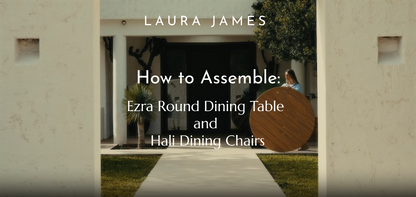 How To Guide - Ezra 4 Seater Round Wooden Garden Dining Set with 4 Hali Natural Rope Chairs - Laura James
