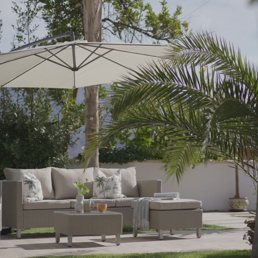 Aria Grey Rattan Garden Sofa Set