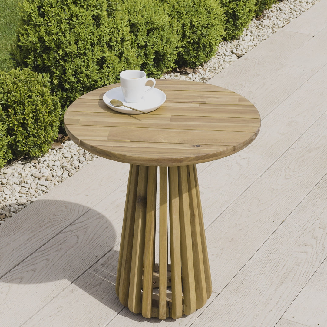 Willow Natural Wood Garden Side Table - Laura James