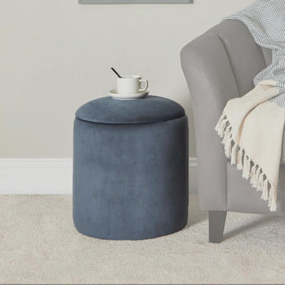 Abigail Storage Pouffe/Footstool - Horizon Blue