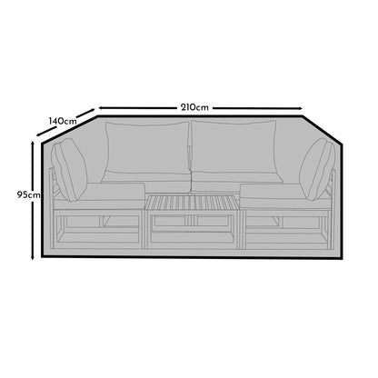 Small Conversation Set Garden Furniture Cover - Harrelson - Eaden - Halston - Cote - Aria - Indra - Wick & Rowan Sets