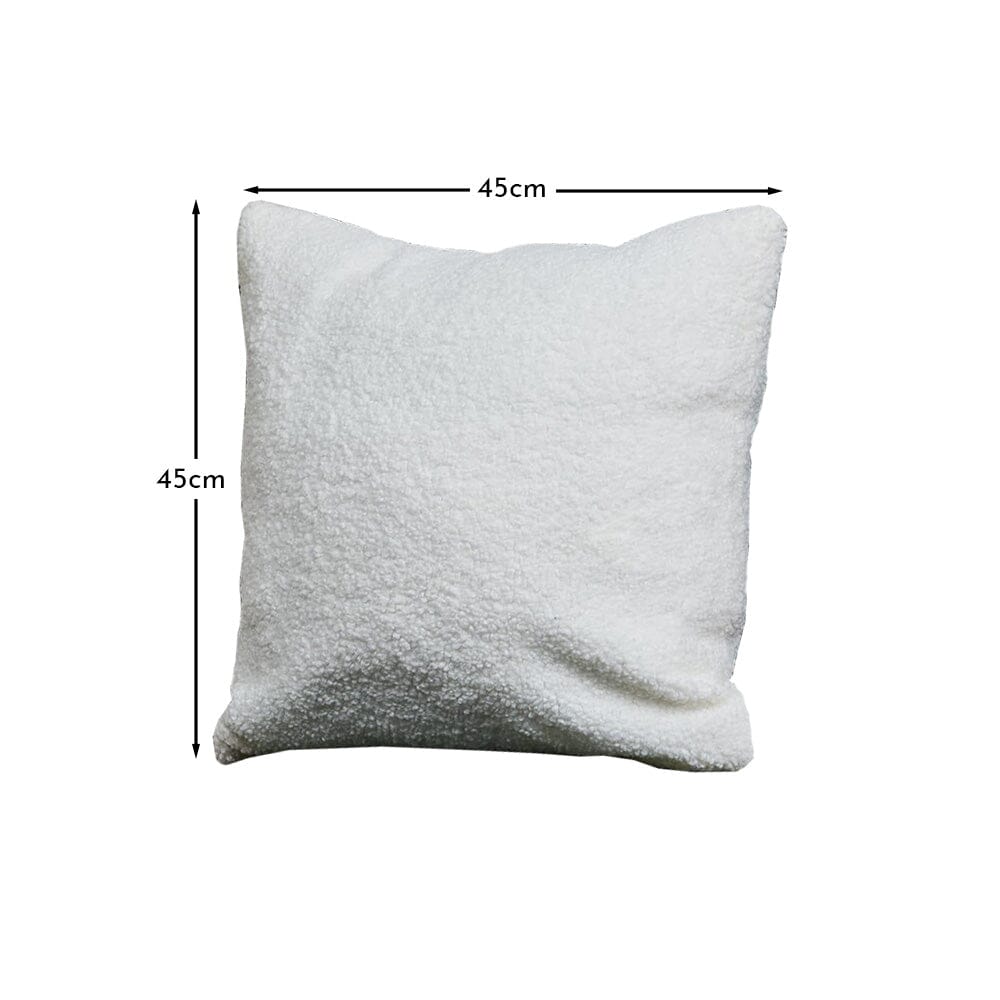 Shelton 45x45cm Teddy Cushion Cover - Cream