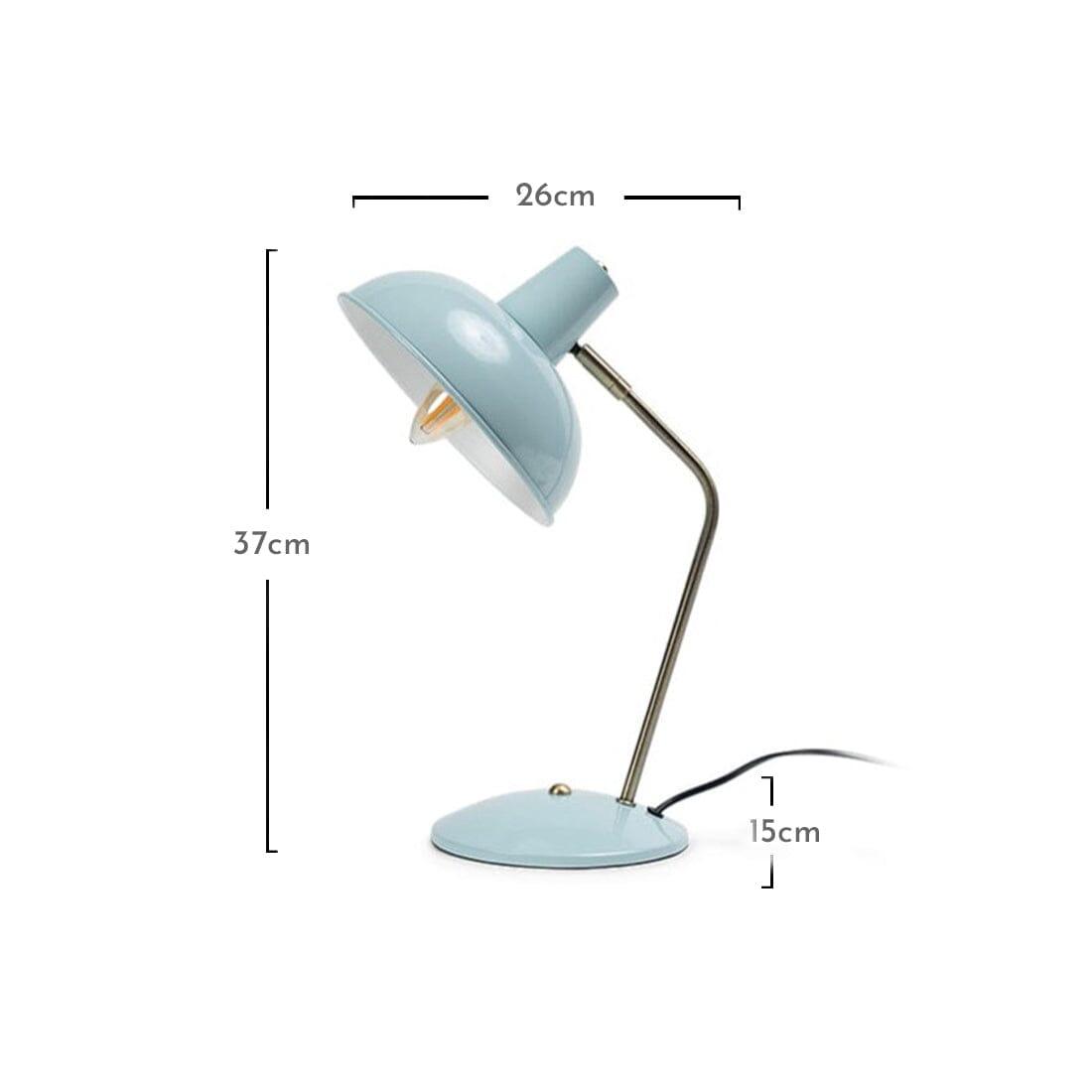 Vintage Style Desk Lamp Light Blue