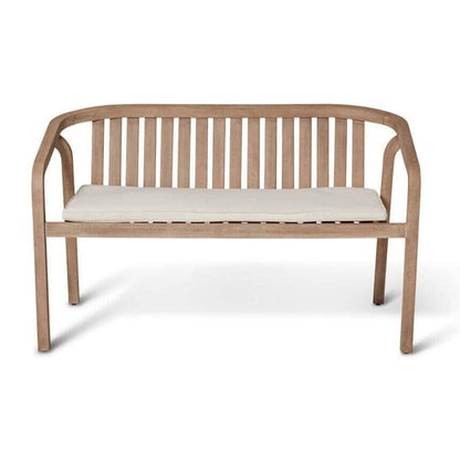 Shiro Wooden Garden Bench with cushion pad - Set of 2 - Laura James