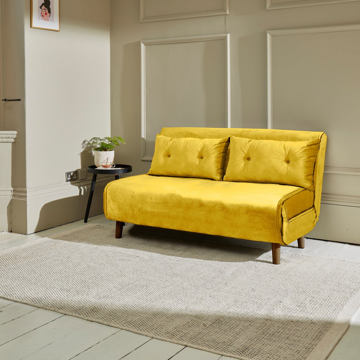 una-yellow-double-sofa-bed