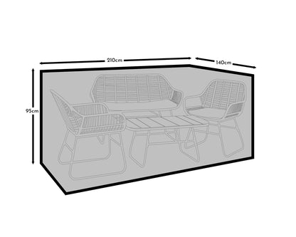 Small Conversation Set Garden Furniture Cover - Harrelson - Eaden - Halston - Cote - Aria - Indra - Wick & Rowan Sets