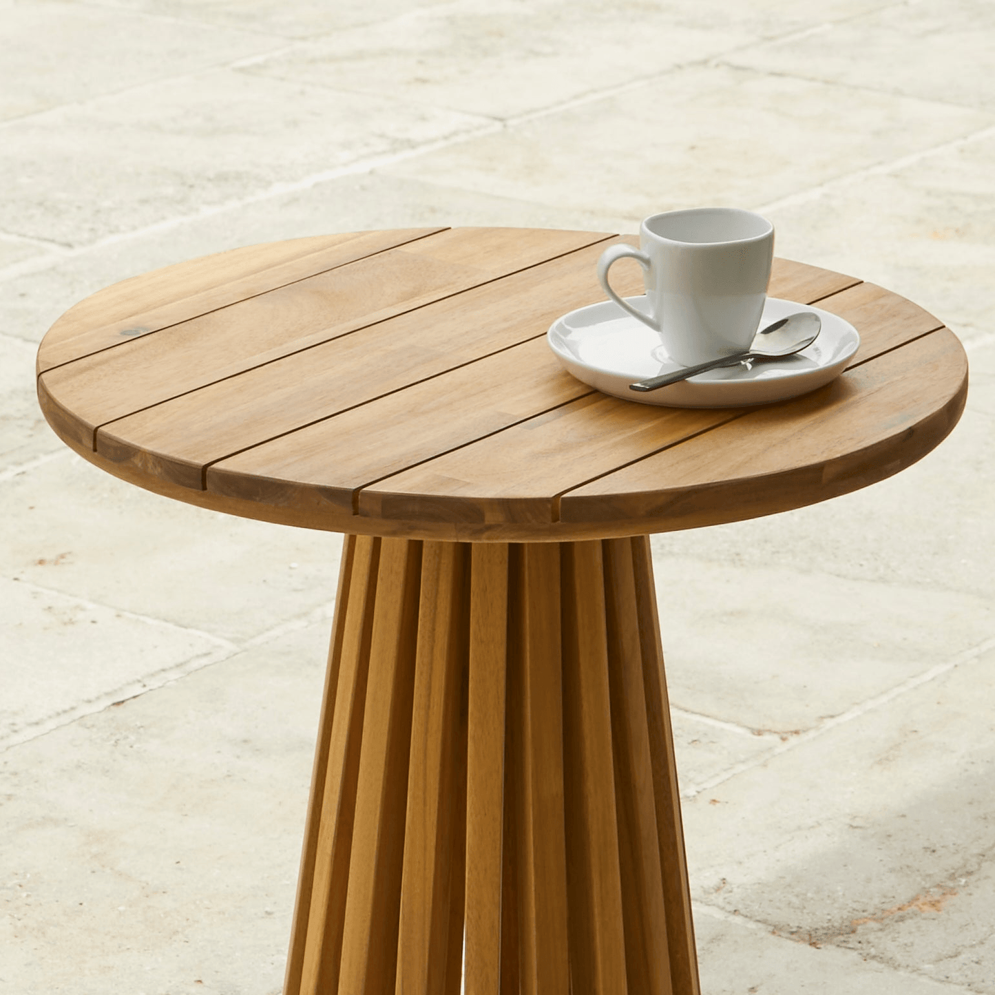 Willow Natural Wood Garden Side Table - Laura James