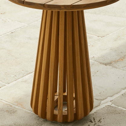 Willow Natural Wood Garden Side Table - Laura James