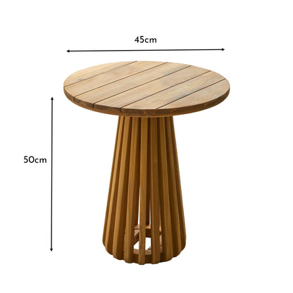 Willow Natural Wood Garden Side Table - Laura James