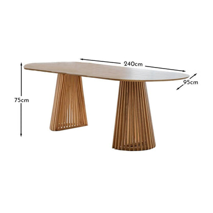 Willow Oval Dining Table - Pale Oak