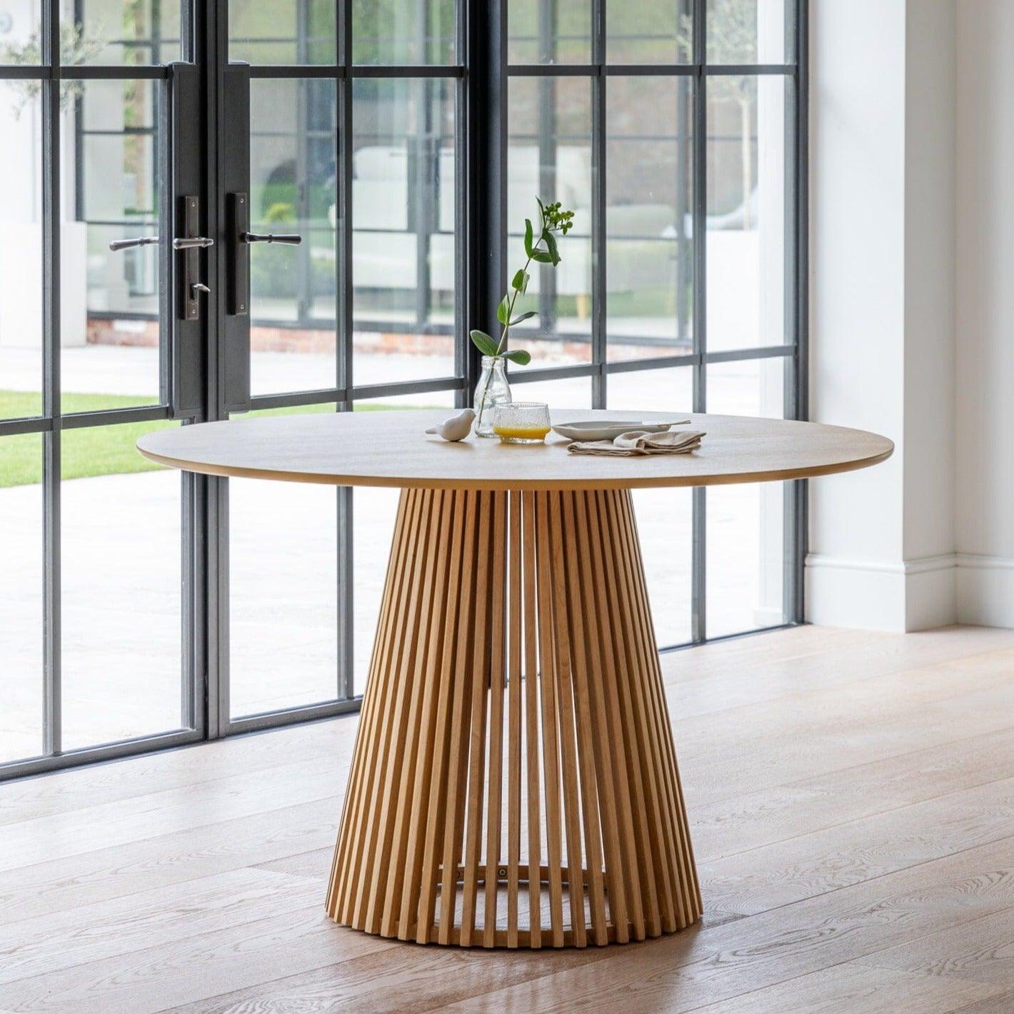 Willow Round Dining Table Pale Oak - Laura James