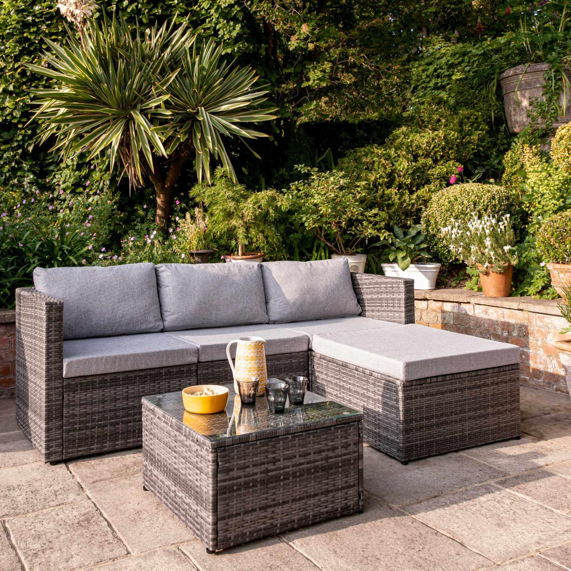 Rattan garden furniture 4 seater sale