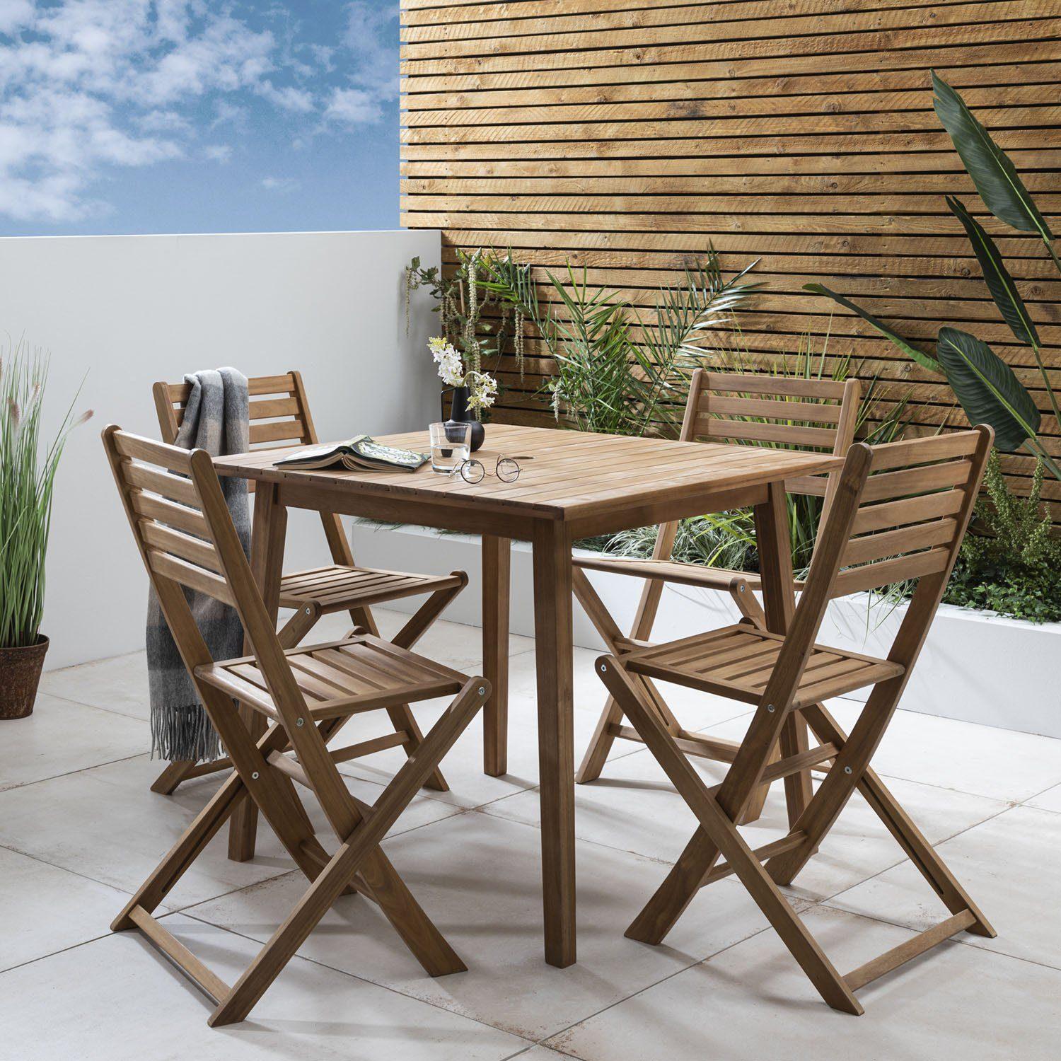 Wooden garden furniture sets 4 seater sale