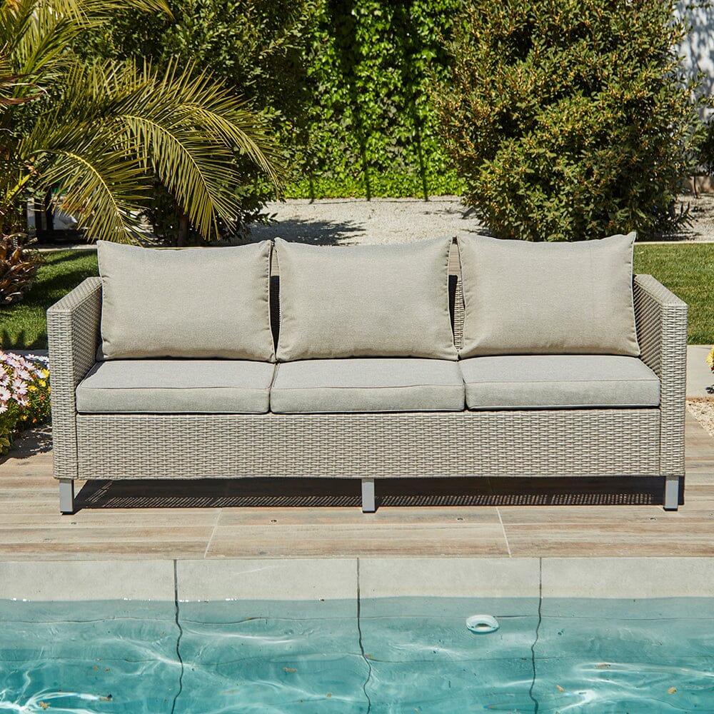 Aria Grey Three Seater Garden Sofa Laura James