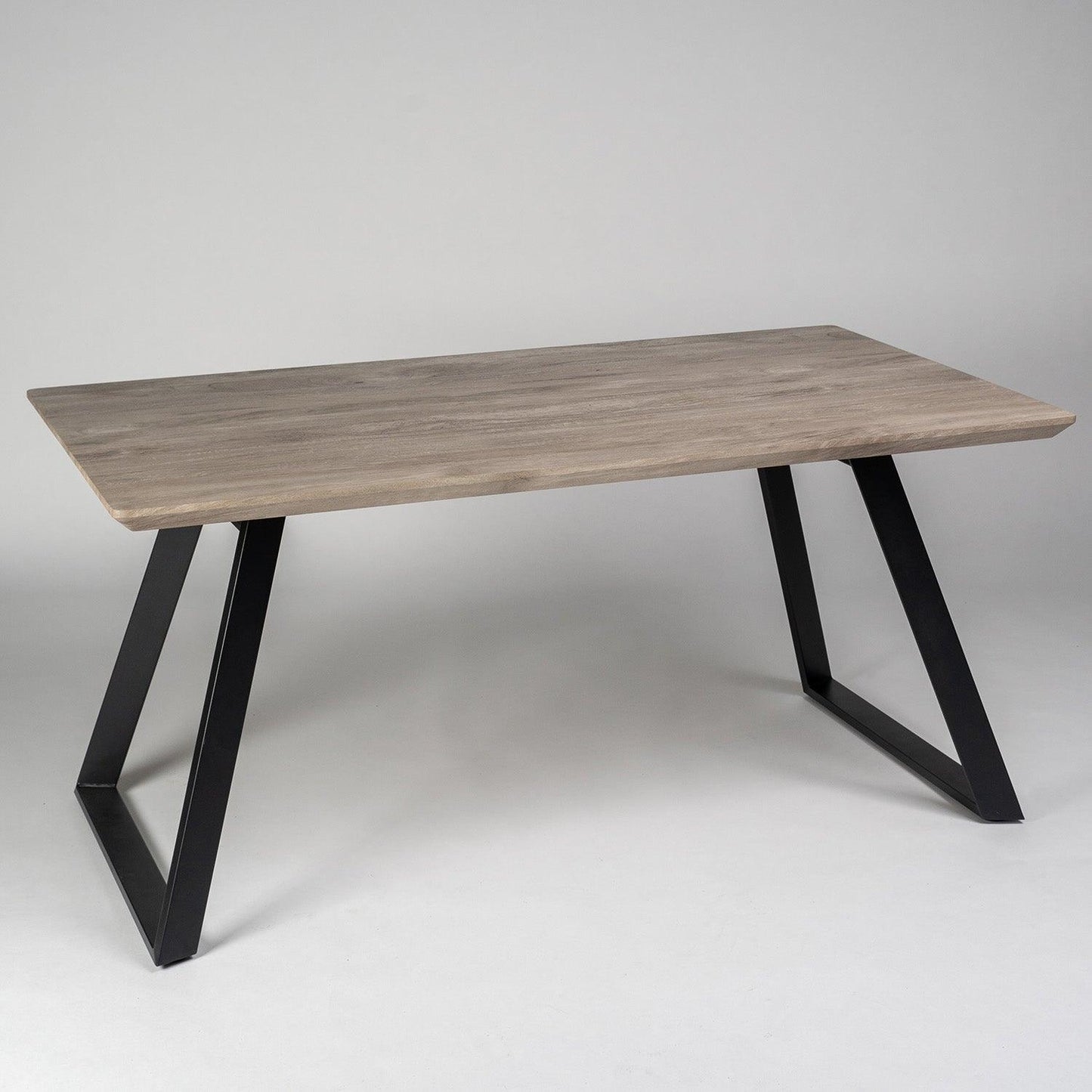 Atlas Wood Effect Dining Room Table with Black Legs