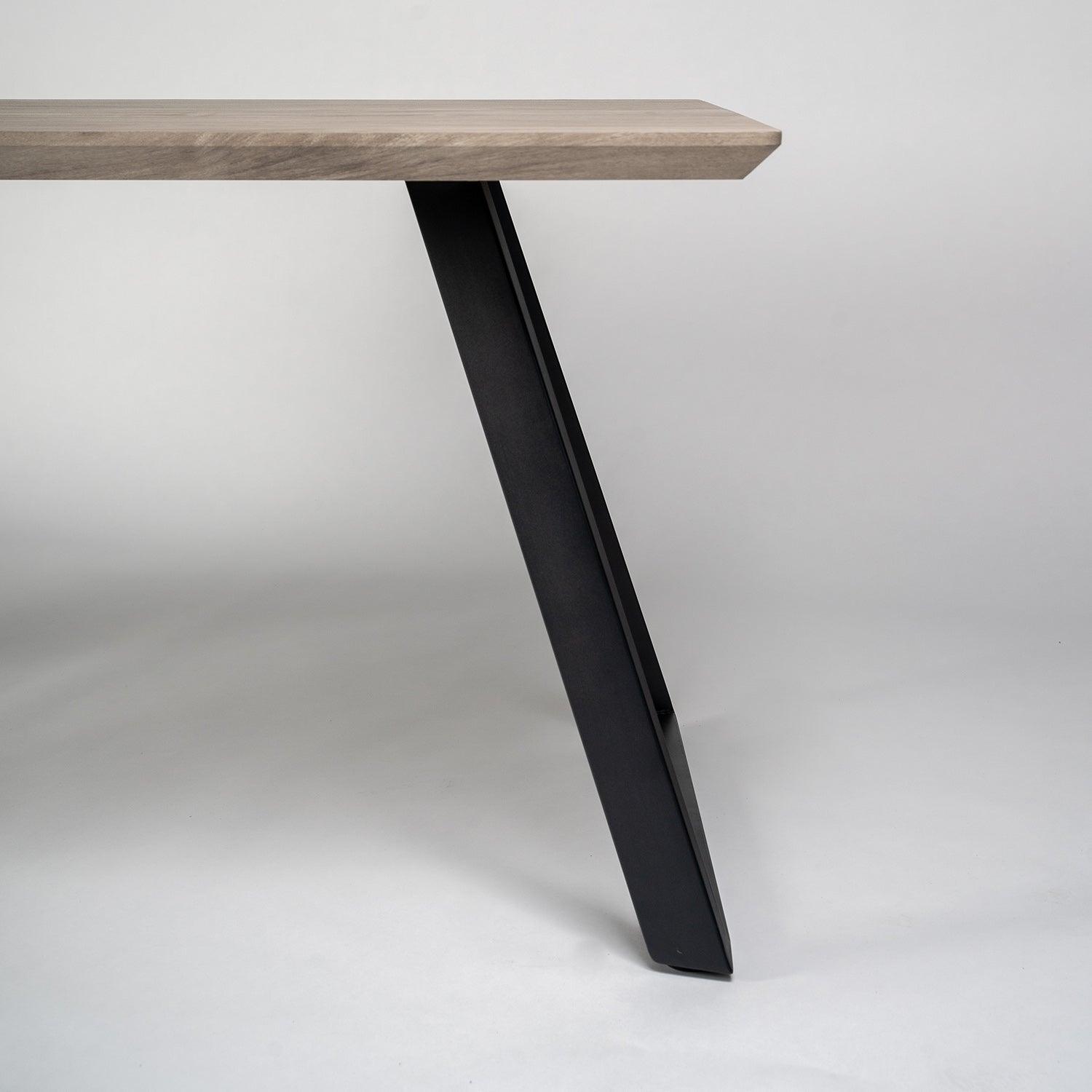 Atlas Wood Effect Dining Room Table with Black Legs