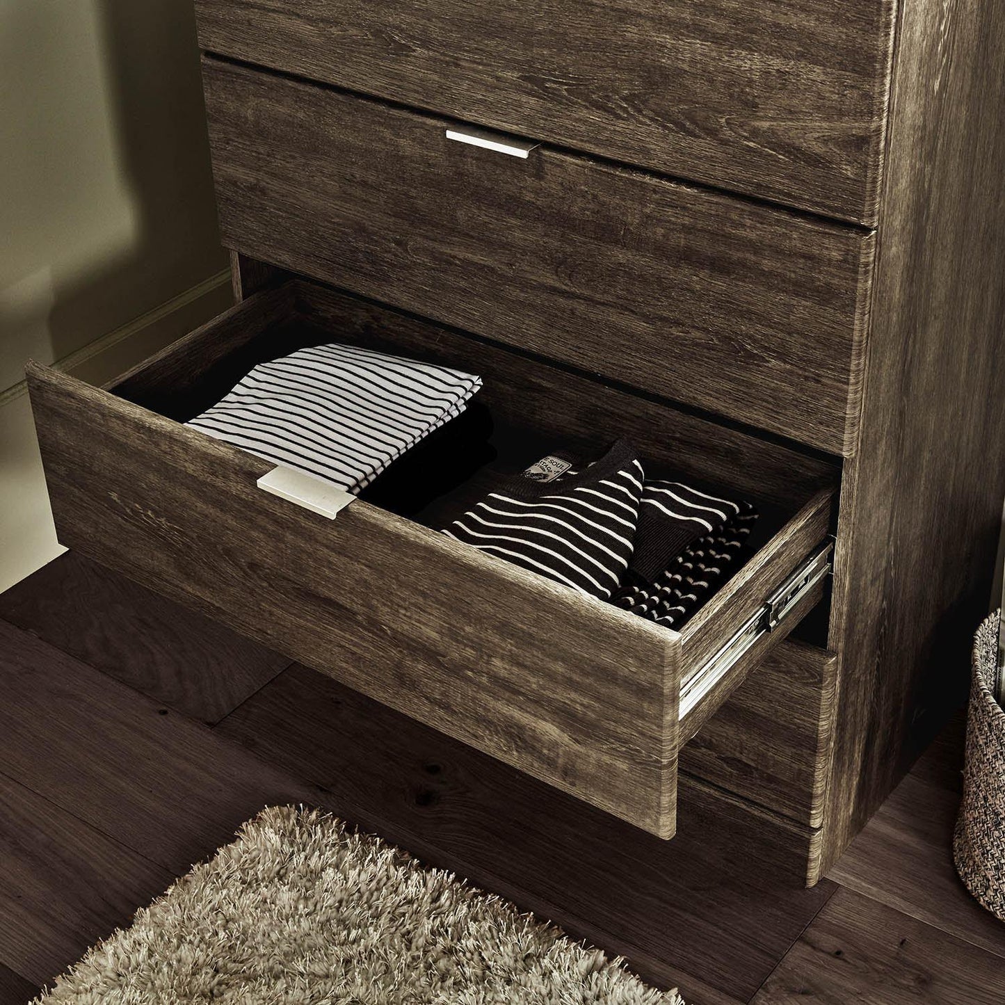 Ayla chest of drawers - dark oak - Laura James