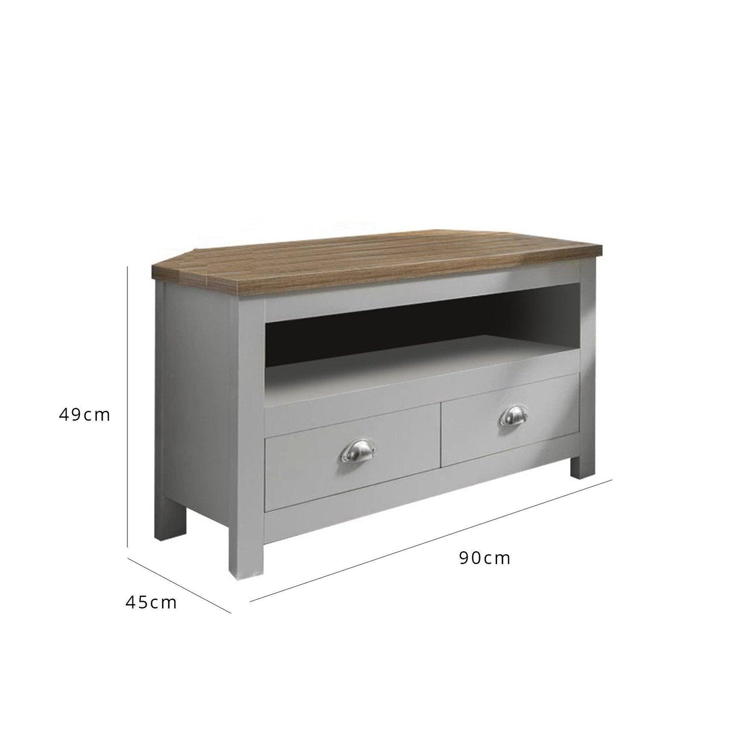 Bampton Grey Corner TV Unit