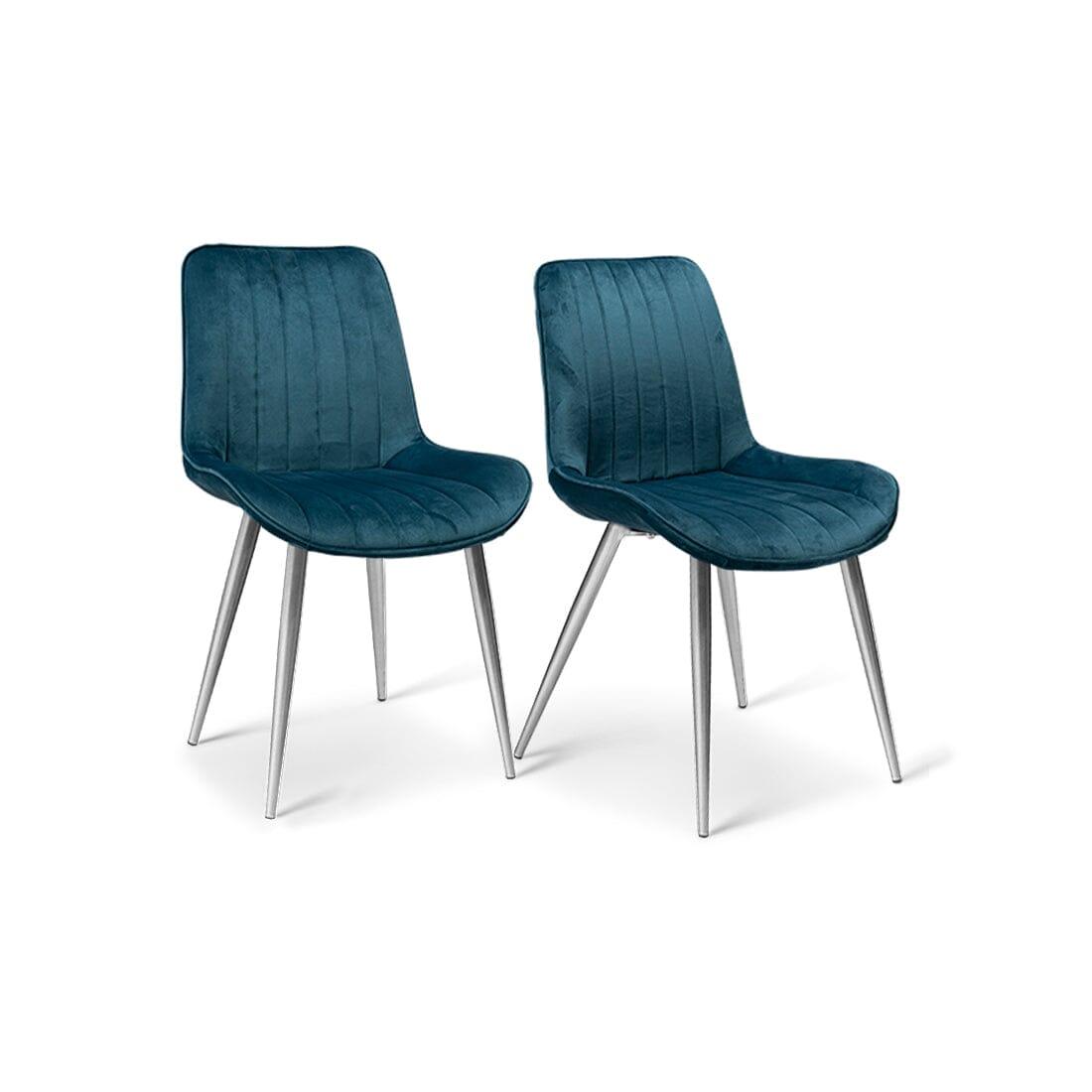 Bella Teal Chrome Chairs