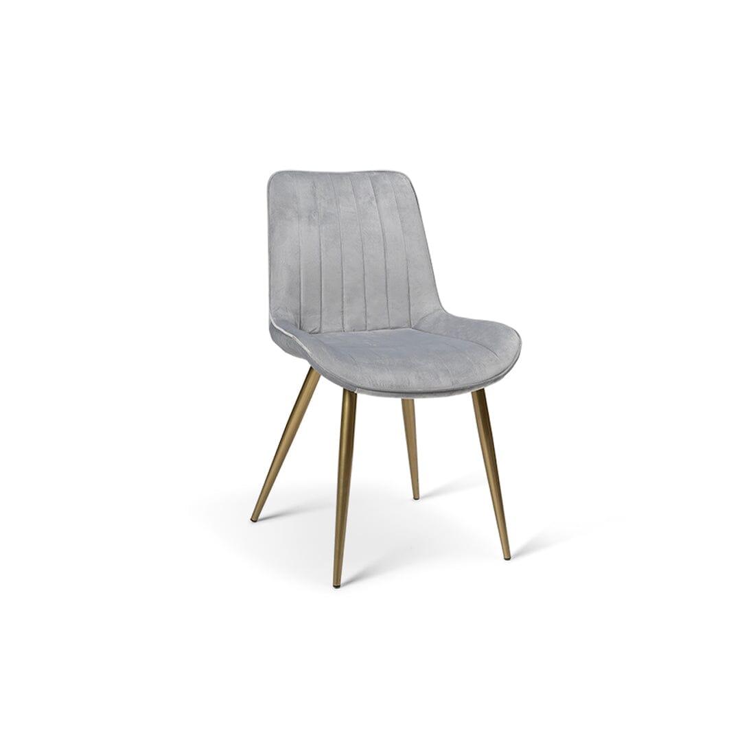 Bella Gold Legs with Grey Velvet Seat