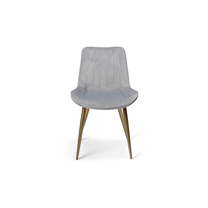 Bella Gold Legs with Grey Velvet Seat