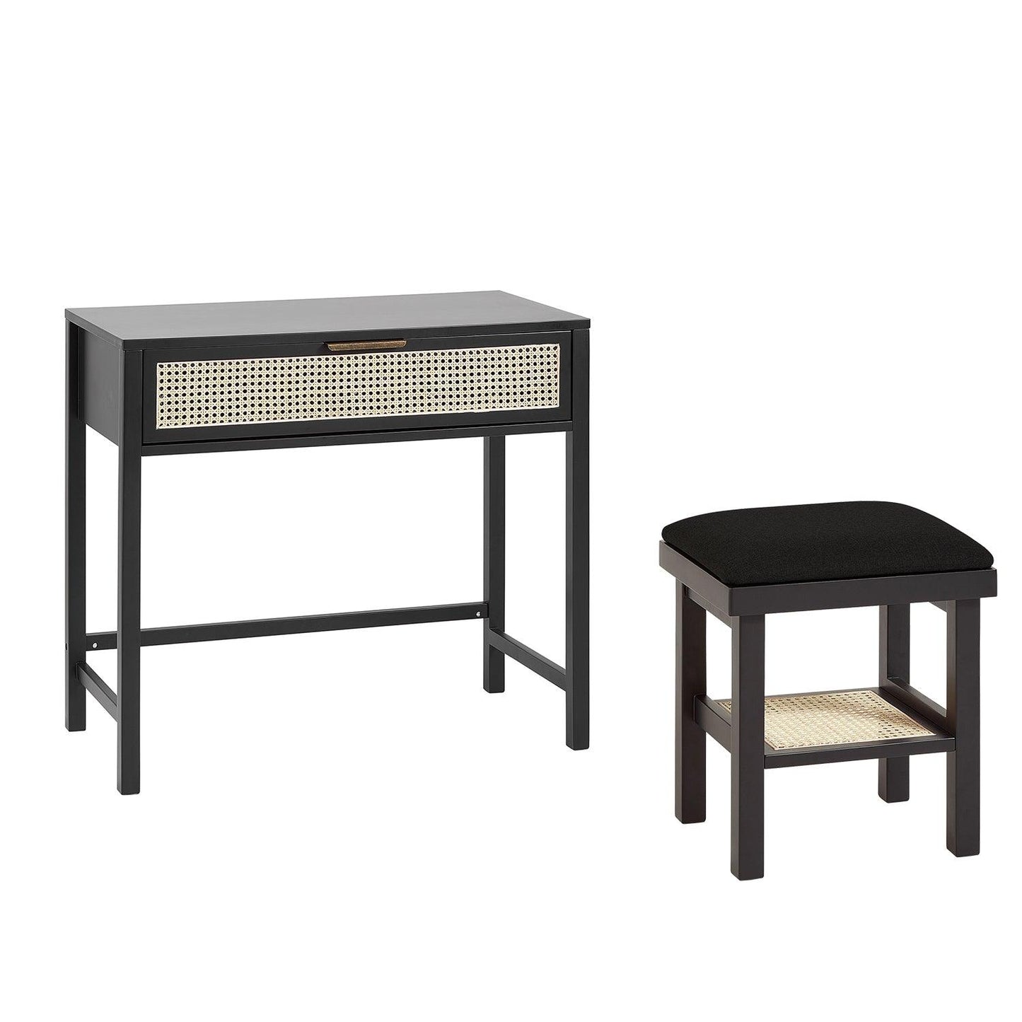 Charlie dressing table and stool - black - Laura James