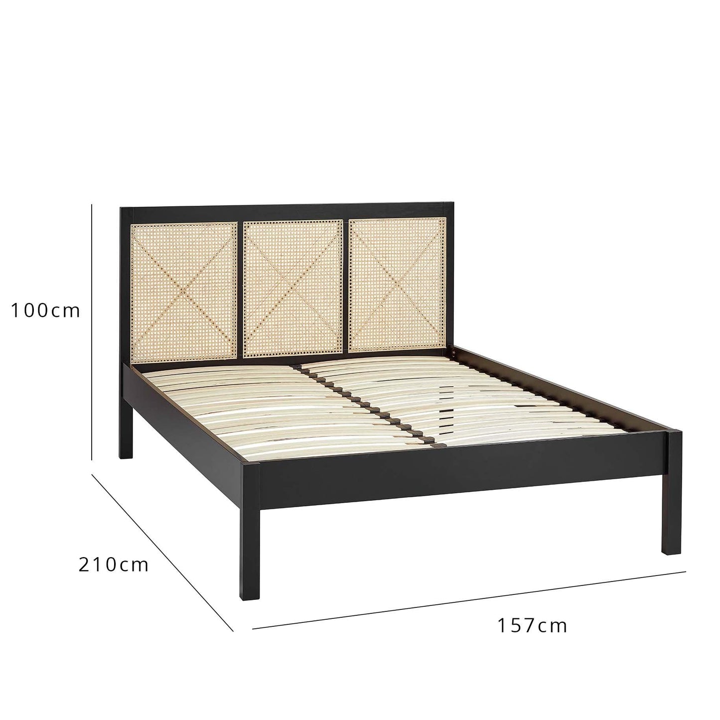 Charlie king size bed frame - black - Laura James