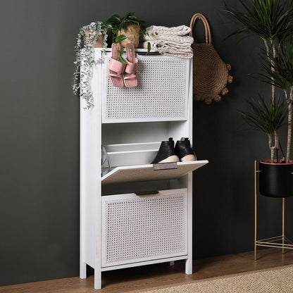 Charlie shoe cabinet - 3 door - white