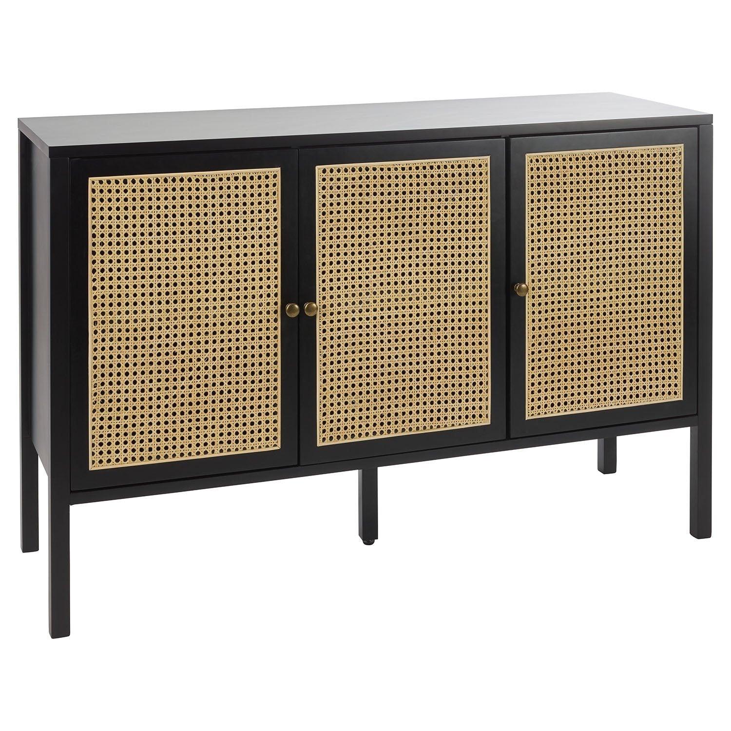 Charlie sideboard - cane front - black - Laura James