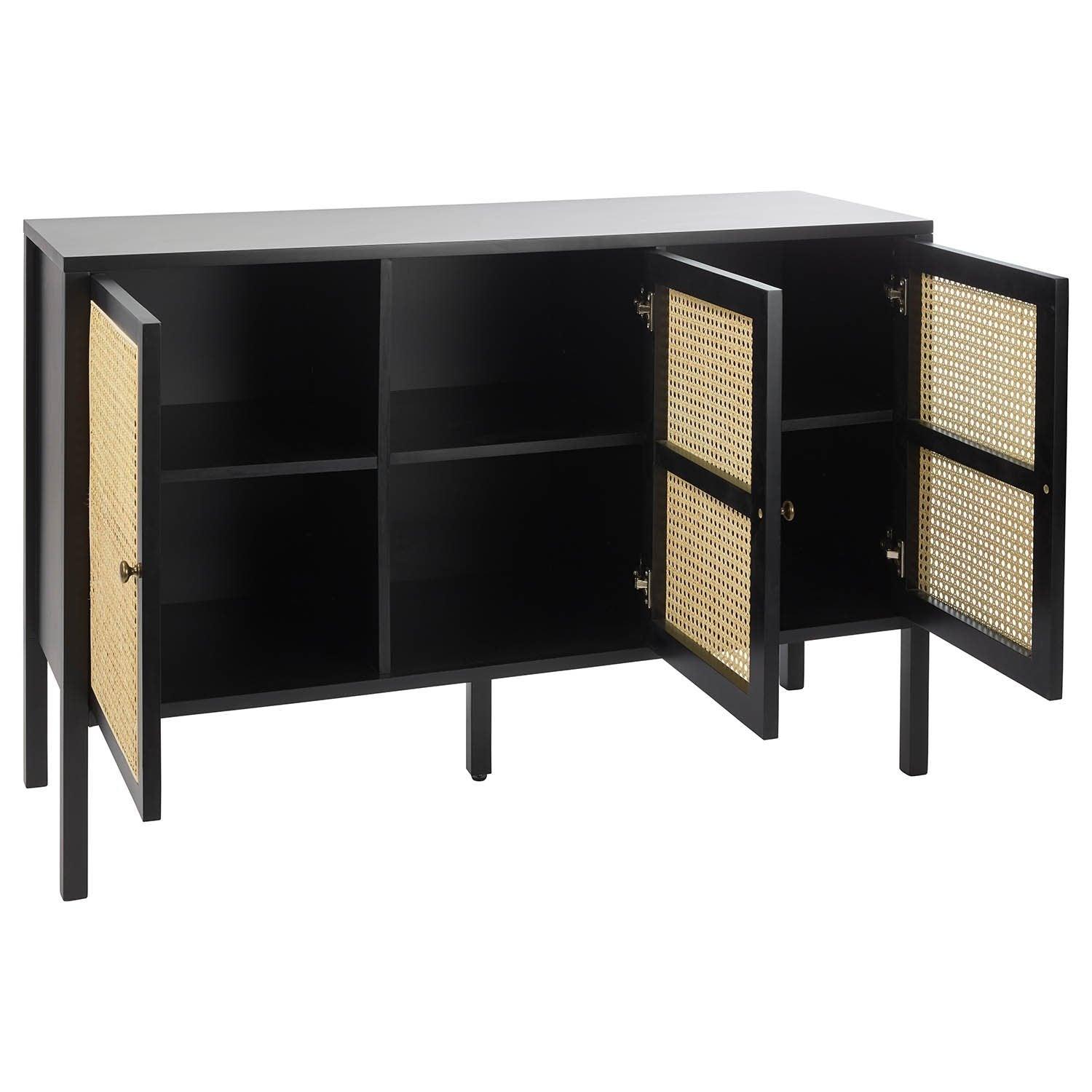 Charlie sideboard - cane front - black - Laura James