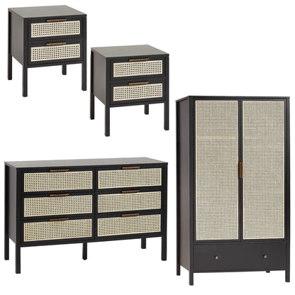 Charlie wardrobe and drawers set - black - Laura James