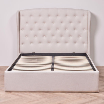 Daisy natural ottoman bed frame - Laura JAmes