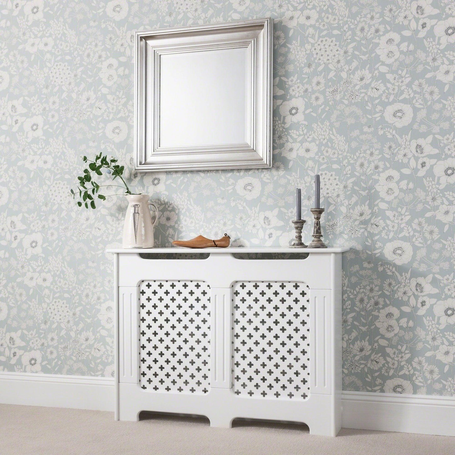 Radiator Cover Painted White - Medium - Laura James