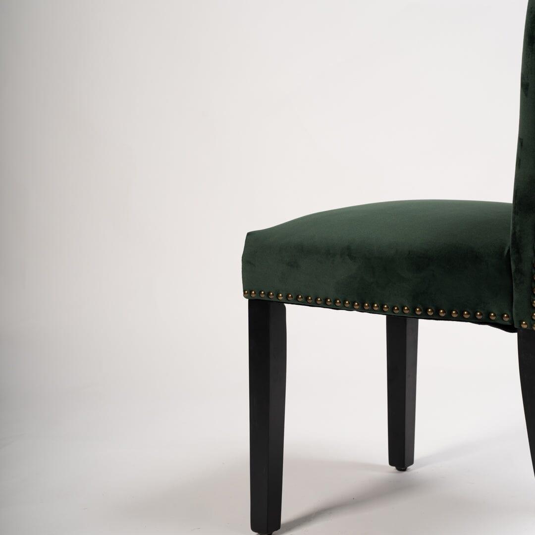 Green Velvet Dining Chairs - Laura James