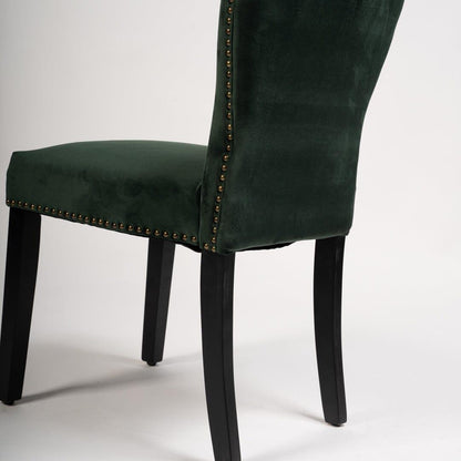 Green Velvet Dining Chairs - Laura James