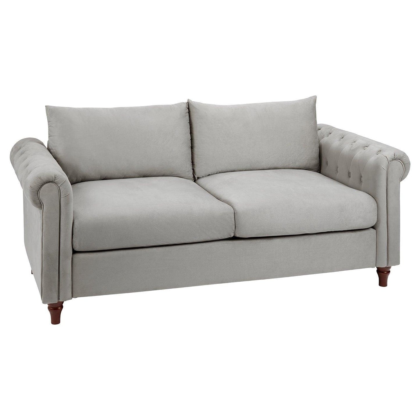 Elodie 2 seater sofa – grey velvet - classic - Laura James