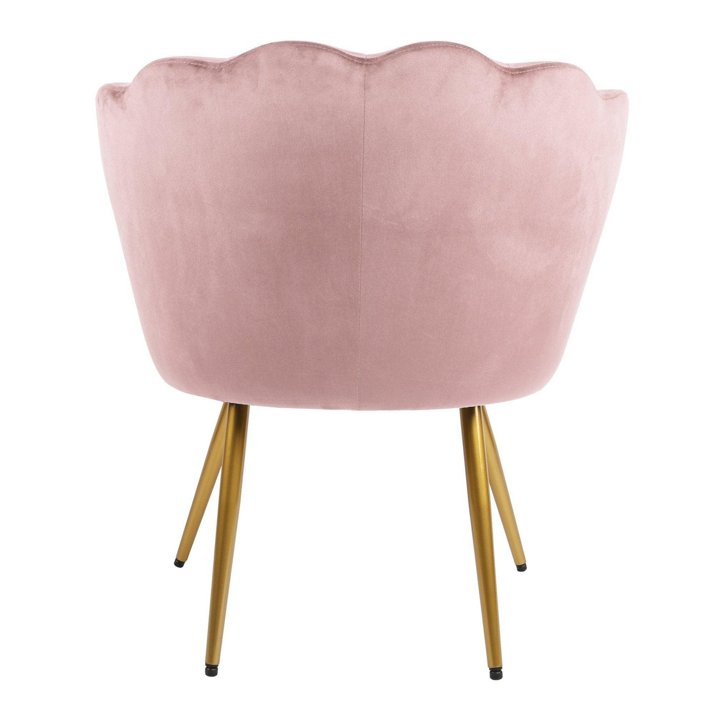 Flora accent chair – scalloped – blush pink - Laura James