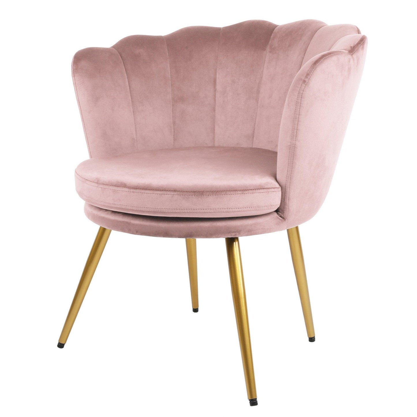 Flora accent chair – scalloped – blush pink - Laura James